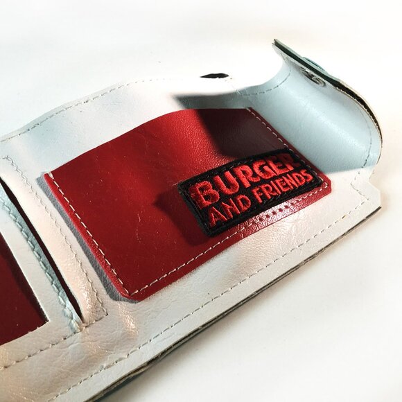 Burger & Friend Wallet NYCC Stop Worrying Love Heart Bomb Bifold Leather Artist - Picture 5 of 11